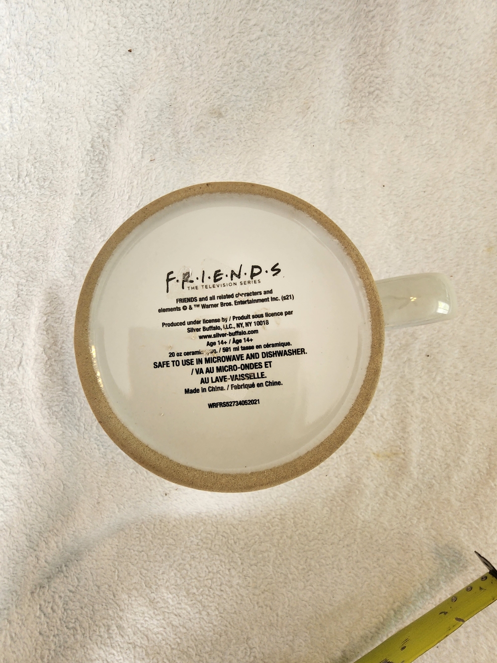 FRIENDS Yellow Frame Mug with Multicolor Name Graphics - Picture 2 of 3